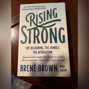 Rising Strong by Brené Brown - White & Teal Cover